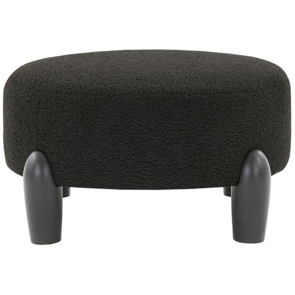 Safavieh Perez Scandinavian Round Ottoman, Black - SFV5036D