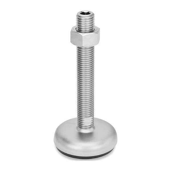 J.W. Winco Male-End Leveling Mount, 4.57 in H - 31-50-5/8X11-100-B1-UK