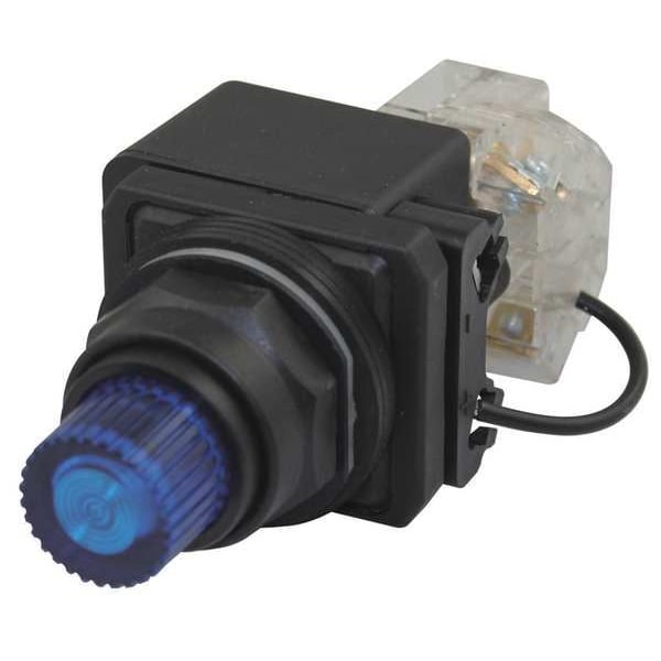 Piloto luminoso Dayton, LED, 120VAC/DC, 30 mm, Plástico, BL - 30G428