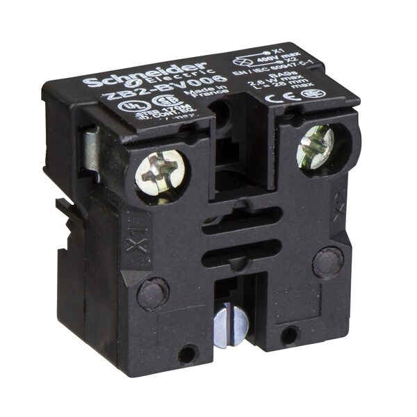 Bombilla neon/incandescente Schneider Electric, Harmony XB2, estación de control de múltiples botones, para botón pulsador de 22mm, montaje frontal, bombilla no incluida - ZB2BV006