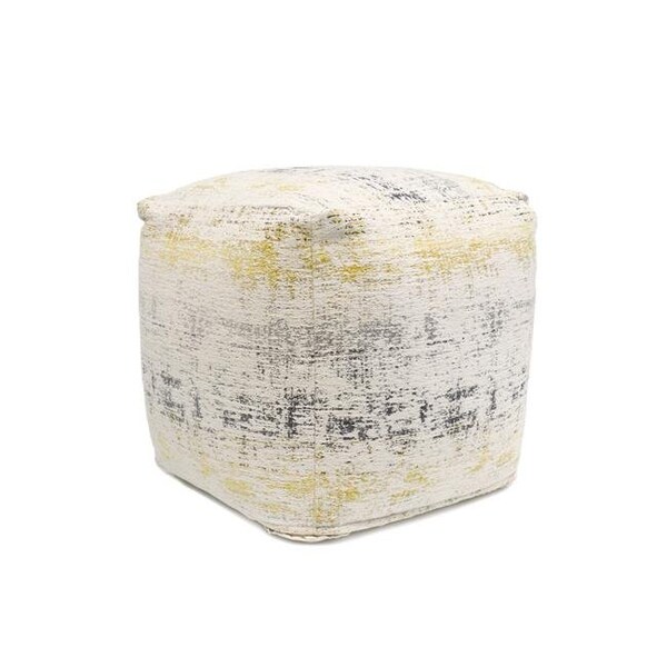 Pasargad Home Pasargad Home PPF-283-1 Grand Canyon Distressed Cotton Pouf - 17.75 x 17.75 x 17.75 in. - PPF-283-1
