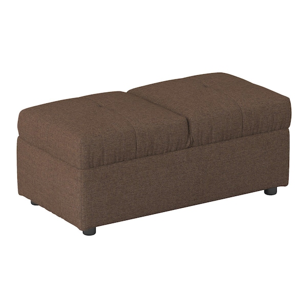 Homelegance Denby Storage Ottoman, Accent Chair, Brown - 4573BR