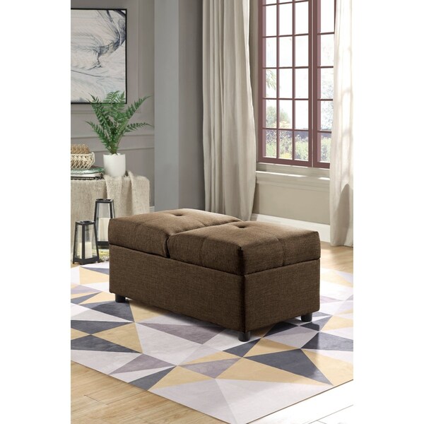 Homelegance Denby Storage Ottoman, Accent Chair, Brown - 4573BR