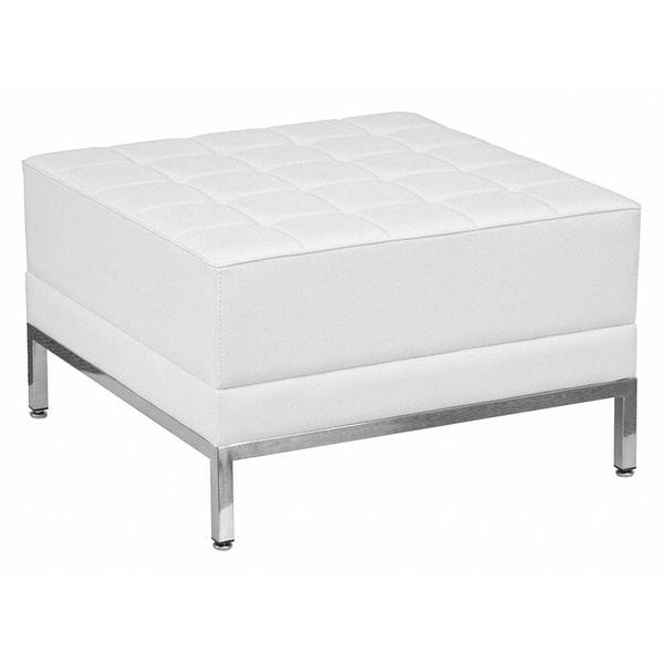Flash Furniture Ottoman, 28" x 17", Upholstery Color: White - ZB-IMAG-OTTOMAN-WH-GG