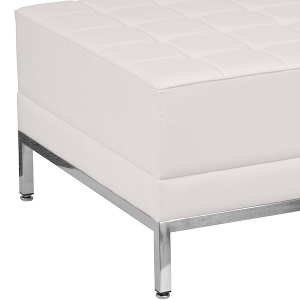 Flash Furniture Ottoman, 28" x 17", Upholstery Color: White - ZB-IMAG-OTTOMAN-WH-GG