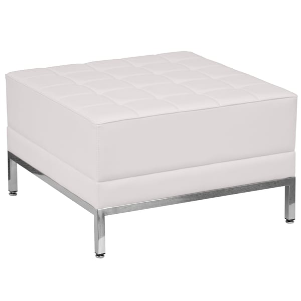 Flash Furniture Ottoman, 28" x 17", Upholstery Color: White - ZB-IMAG-OTTOMAN-WH-GG