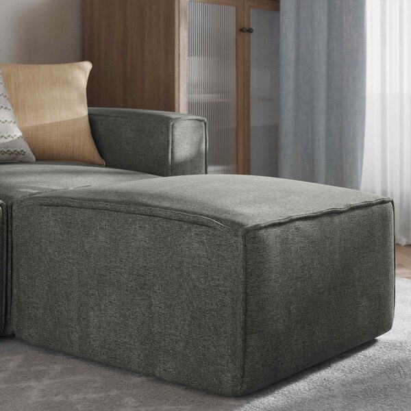 Flash Furniture Bridgetown Luxury Modular Sectional Sofa, Ottoman Seat, Dark Gray - IS-IT2231-OT-DKGRY-GG