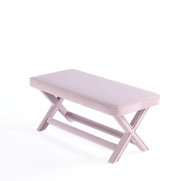 Manhattan Comfort Abigail Double Ottoman Bench in Pink - OT005-PK