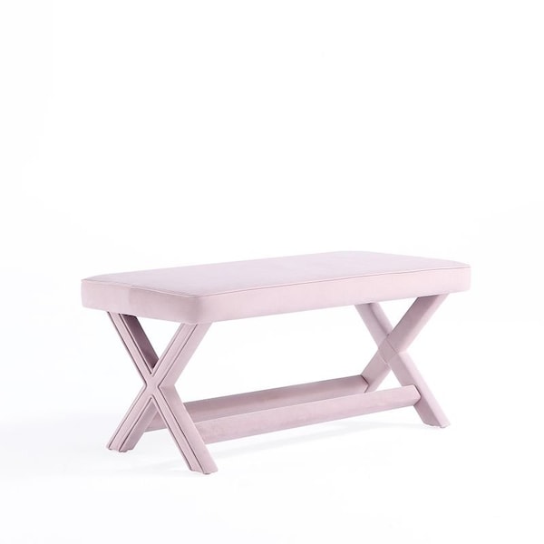 Manhattan Comfort Abigail Double Ottoman Bench in Pink - OT005-PK