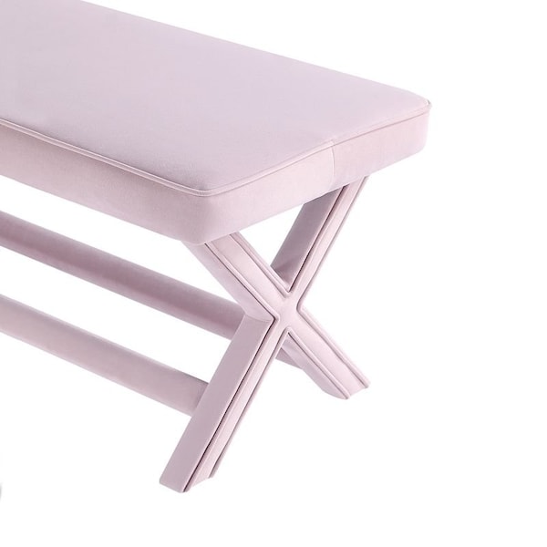 Manhattan Comfort Abigail Double Ottoman Bench in Pink - OT005-PK