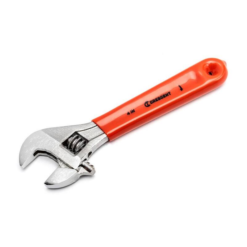 Llave ajustable Crescent de 4 pulgadas con agarre acolchonado cromado - AC24CVS