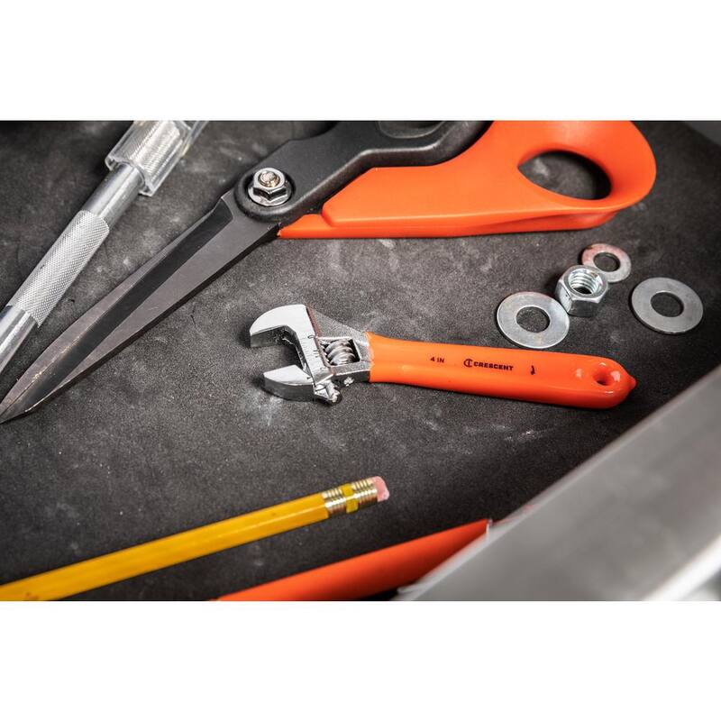 Llave ajustable Crescent de 4 pulgadas con agarre acolchonado cromado - AC24CVS