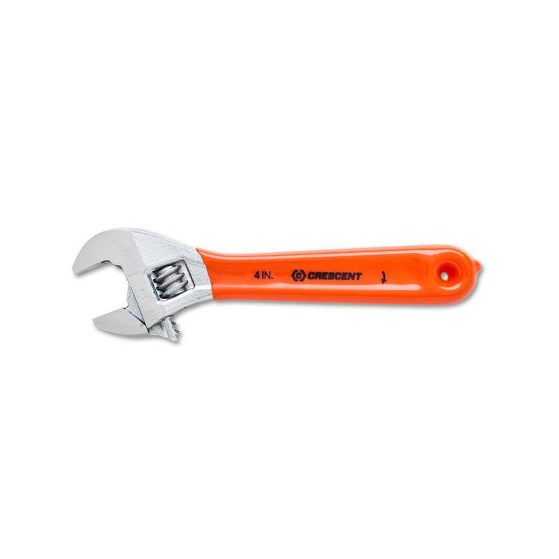 Llave ajustable Crescent de 4 pulgadas con agarre acolchonado cromado - AC24CVS
