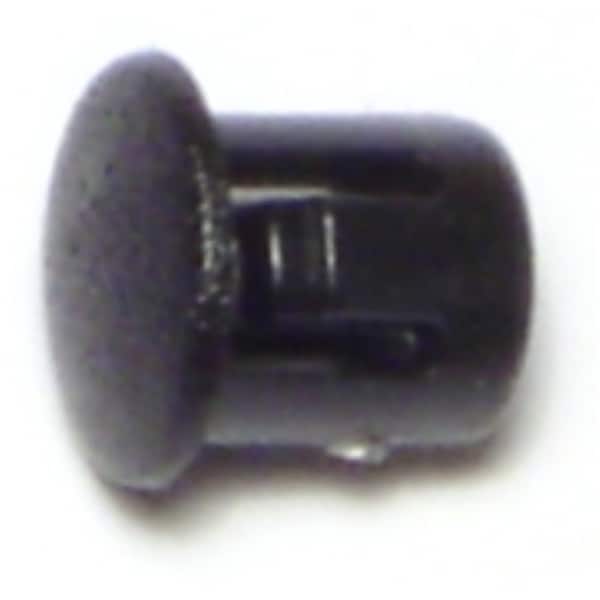 Midwest Fastener 1/4" Black Nylon Plastic Flush Head Hole Plugs 18 18PK - 69462