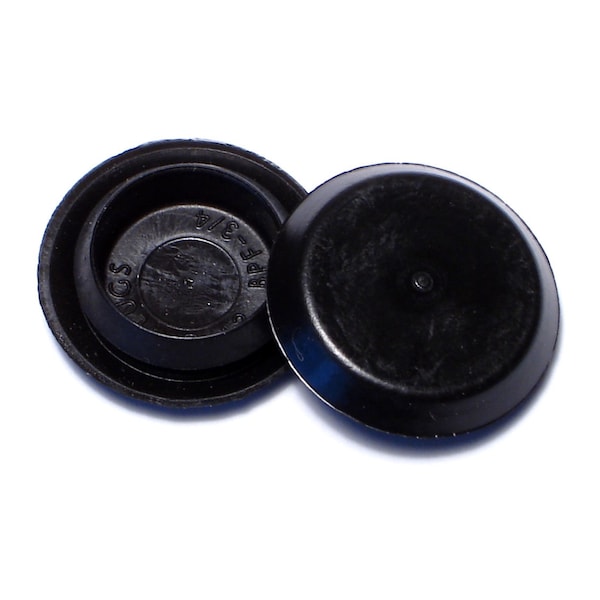 Midwest Fastener 3/4" Black Plastic Flush Head Sheet Metal Plugs 6PK - 75906