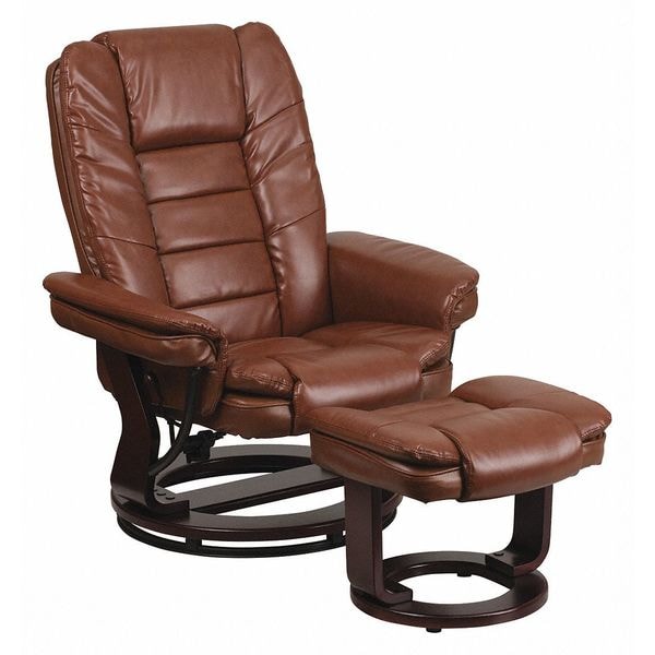 Flash Furniture Brown Aged LeatherSoft Swivel Recliner & Ottoman - BT-7818-VIN-GG