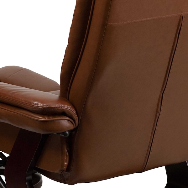 Flash Furniture Brown Aged LeatherSoft Swivel Recliner & Ottoman - BT-7818-VIN-GG