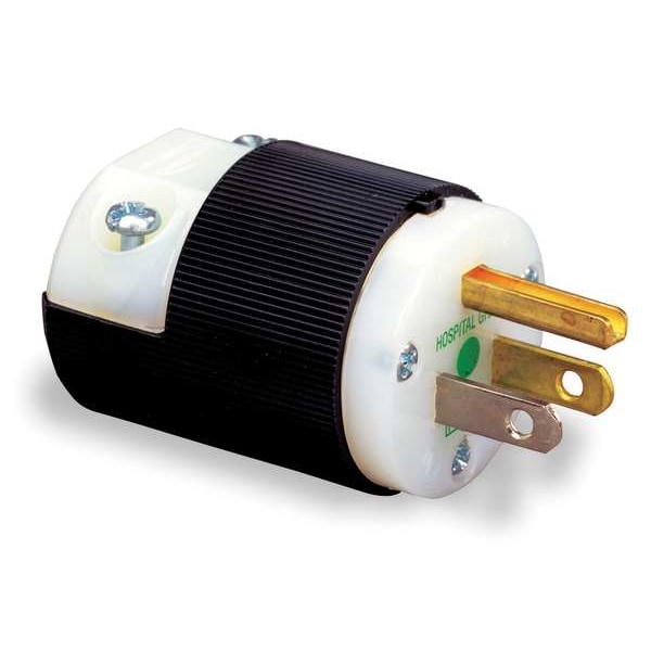 Conector recto de hoja de tres cables de grado hospitalario 125VAC 15A de Hubbell - HBL8215C