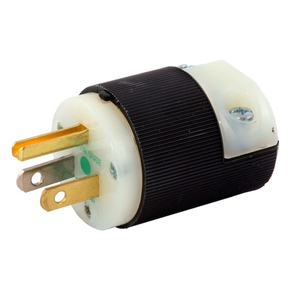 Conector recto de hoja de tres cables de grado hospitalario 125VAC 15A de Hubbell - HBL8215C