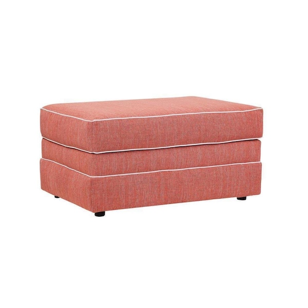Kd Mobiliario Springs Upholstered Ottomans - Coral - KD2751565