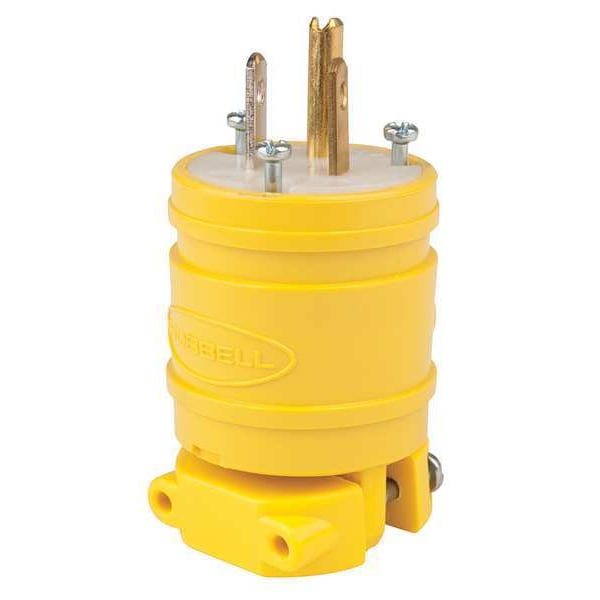 Conector de lámina recta con sello de giro de 3 cables Hubbell 125VAC 15A - HBL1447