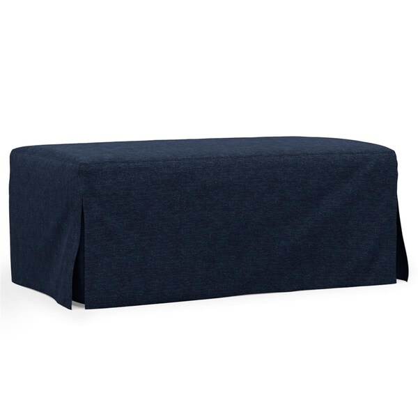 Sunset Trading Newport Slipcovered Ottoman Navy Blue - SY-130030-391049