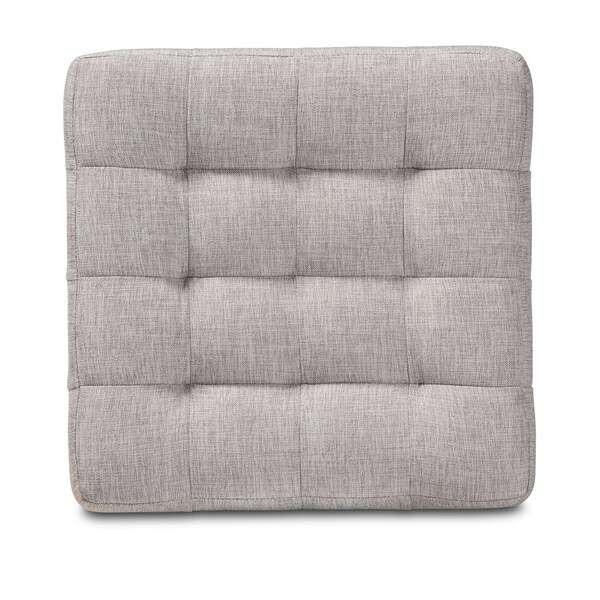Baxton Studio Elladio Beige Upholstered Tufted Cube Ottoman, PK2 - 156-9297