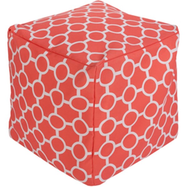 Templeton Rug  Cube Coral Pouf 18 x 18 x 18 in. - TE1430205