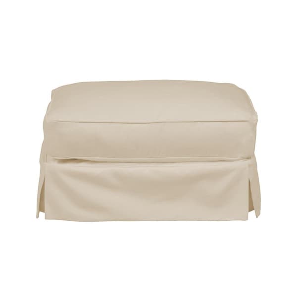 Sunset Trading Horizon Slipcovered Ottoman Tan 18 x 33 x 25 in. - SU-117630-391084