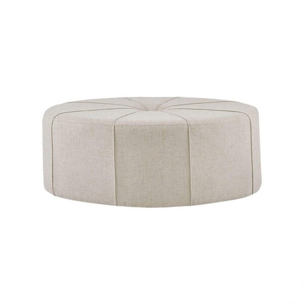 Madison Park Oval Ottoman - Cream, 18 x 48.5 x 32.5 in. - MP101-0712