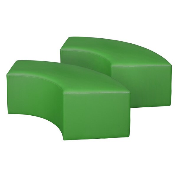 Regency Aurora Curved Vinyl Ottoman (Set of 2)- Envy Green - N6265EG2PK