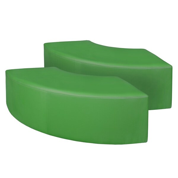 Regency Aurora Curved Vinyl Ottoman (Set of 2)- Envy Green - N6265EG2PK