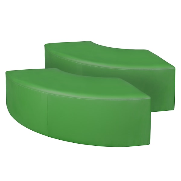 Regency Aurora Curved Vinyl Ottoman (Set of 2)- Envy Green - N6265EG2PK