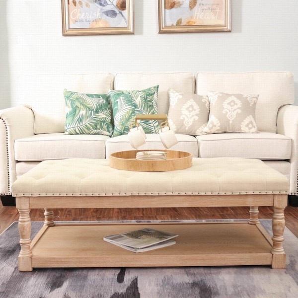 Warehouse Of Tiffany 48 in. Tubbs Tufted Cocktail Storage Ottoman - EL1782