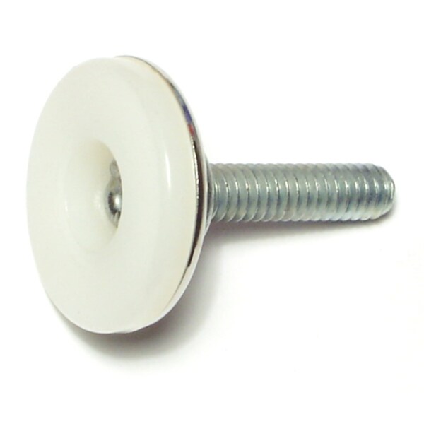 Midwest Fastener 1/4"-20 x 1" Nickel Coarse Thread Non-Swivel Glides 6PK - 66907