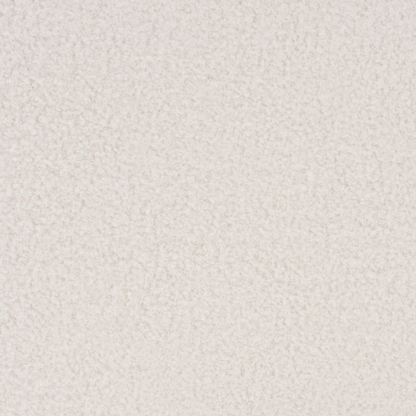 Baxton Studio Isaiah Modern and Contemporary Ivory Boucle Upholstered Ottoman - 220-12871-ZORO