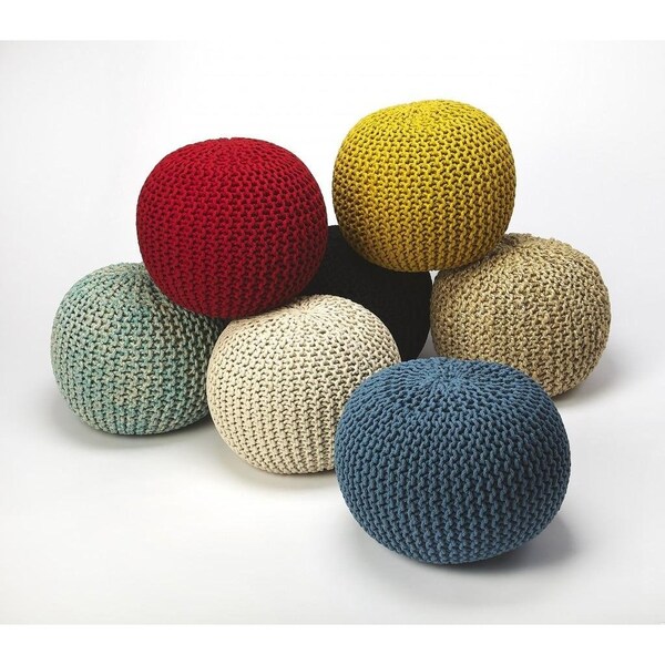 Homeroots 16 x 19 x 19 in. Cool Natural Woven Jute Pouf Ottoman - 388957