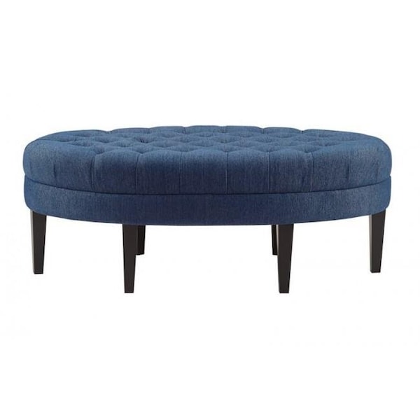 Madison Park Madison Park FUR101-0044 Martin Surfboard Tufted Ottoman - Blue - FUR101-0044