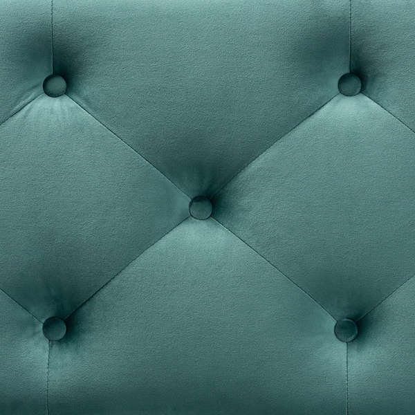 Baxton Studio Hannah Teal Blue Velvet Upholstered Tufted Storage Ottoman Bench - 160-9933