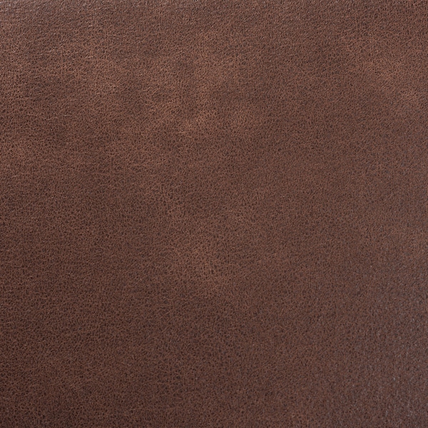 Baxton Studio Sigrid Dark Brown Upholstered Antique Oak Finished Wood Ottoman - 162-10405