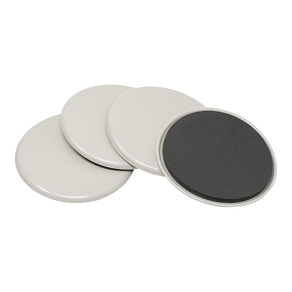 Master Caster Furniture Glides, Non-Adhesive, Rd, 5", PK4 - 87007