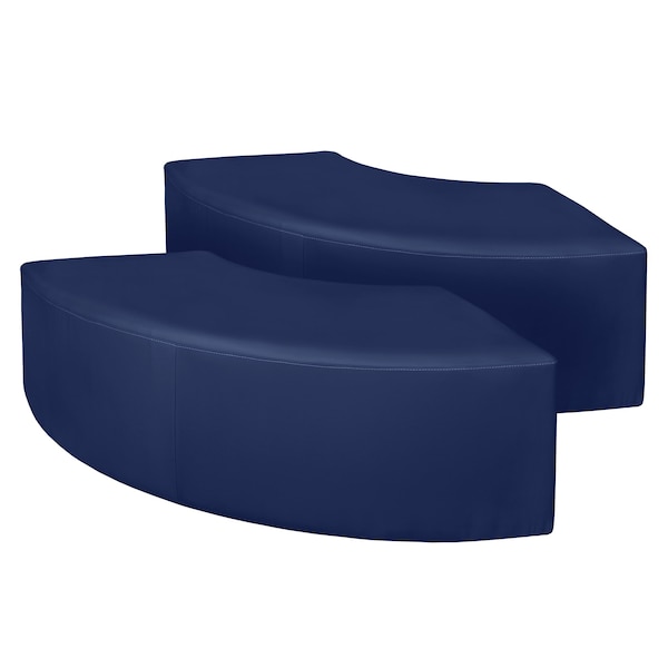 Regency Aurora Curved Vinyl Ottoman (Set of 2)- Naval Blue - N6265NB2PK