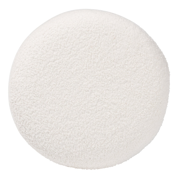 Baxton Studio Tori Modern and Contemporary Ivory Boucle Upholstered Ottoman - 220-12870-ZORO