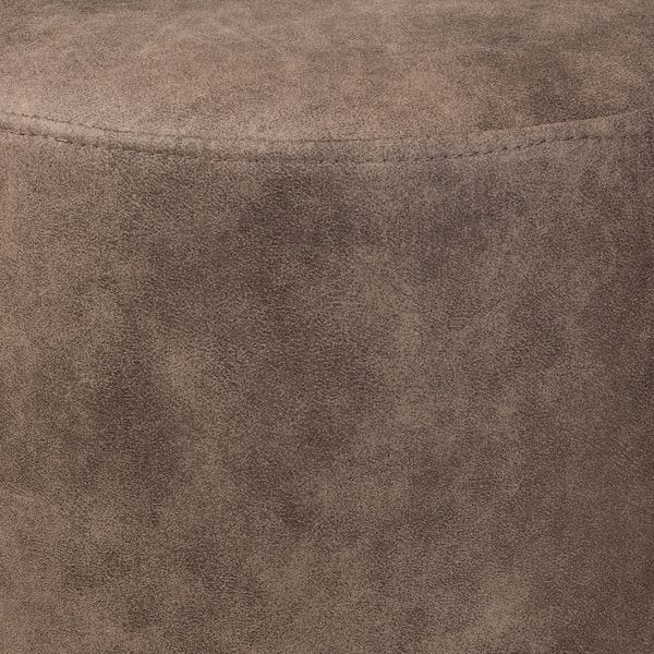 Baxton Studio Kira Black with Grey and Brown 2-Piece Nesting Table and Ottoman Set - 160-9917