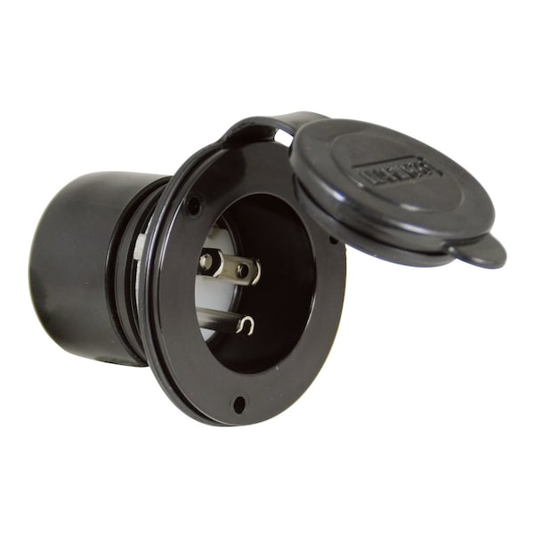 ENTRADA DE ENERGÍA DE CUCHILLA RECTA DE 15A 125V NEGRA - 150BBI.RV