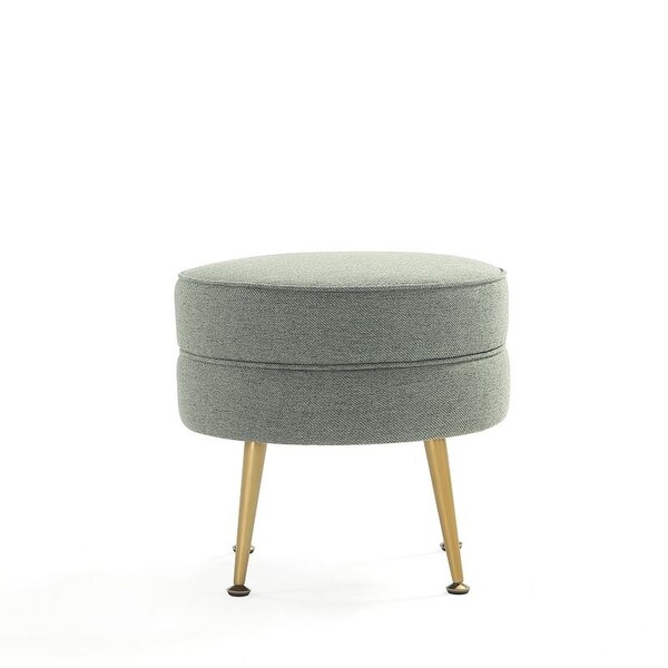 Manhattan Comfort Bailey Ottoman in Sage Green with Gold Feet - OT003-SG