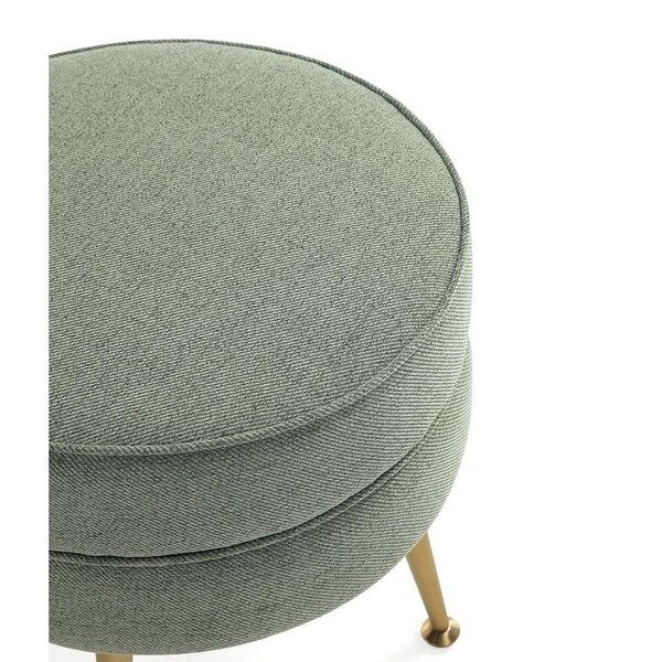 Manhattan Comfort Bailey Ottoman in Sage Green with Gold Feet - OT003-SG