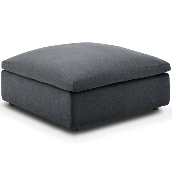 Modway Furniture Commix Down Filled Overstuffed Ottoman, Gray - EEI-3318-GRY
