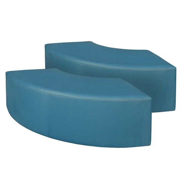 Regency Aurora Curved Vinyl Ottoman (Set of 2)- Peacock Teal - N6265PT2PK