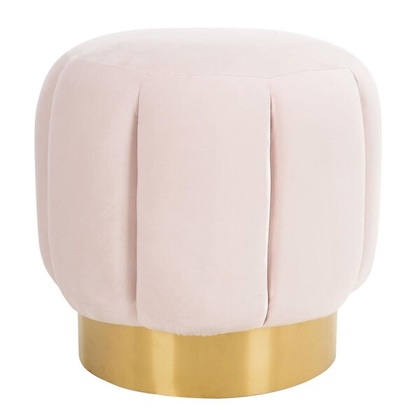 Safavieh Maxine Channel Tufted Otttoman, Pink - SFV4707A